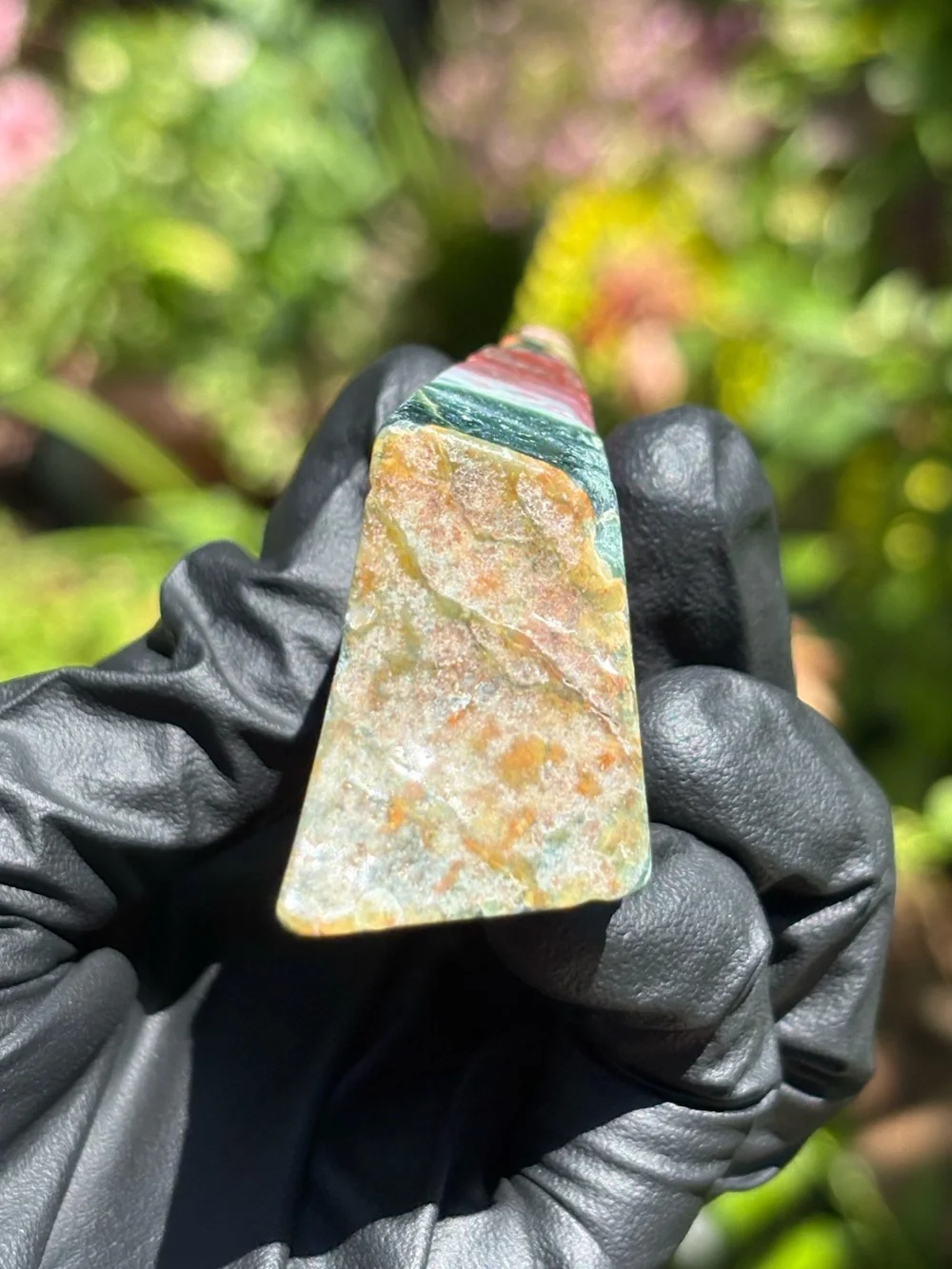 Colorful Ocean Jasper Slab - Druzy Sea Jasper - Polished Orbicular Jasper